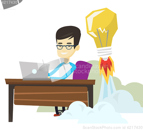 Image of Successful business idea vector illustration.