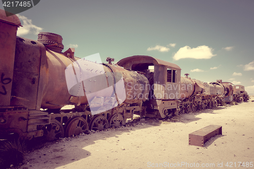 Image of Train cemetery in Uyuni, Bolivia