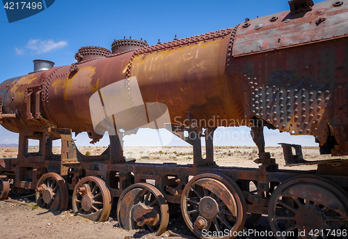 Image of Train cemetery in Uyuni, Bolivia