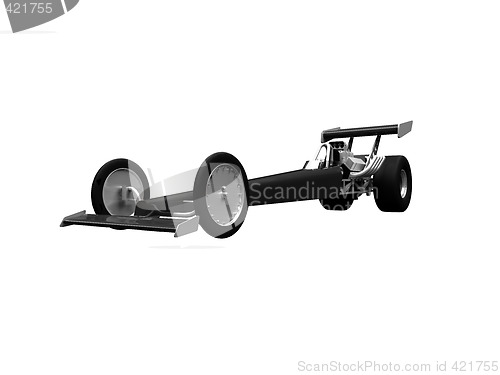 Image of Dragster isolated front view 02