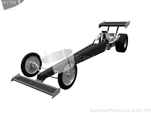 Image of Dragster isolated front view 01