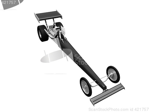 Image of Dragster isolated front view 03