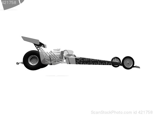 Image of Dragster isolated side view