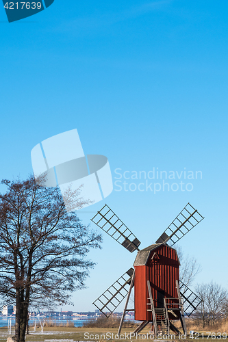 Image of Old wooden windmill