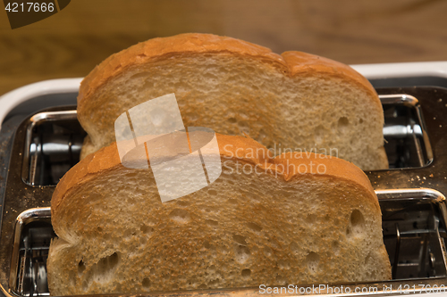 Image of Newly toasted white bread slices