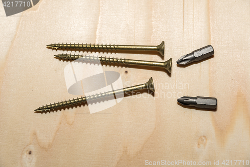 Image of Screws and bits closeup