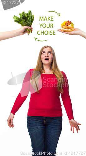Image of Unhealthy and healthy food