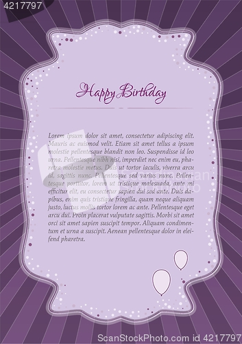 Image of Decorative birthday label