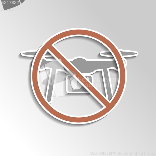 Image of no drone icon on gray gradient backgorund