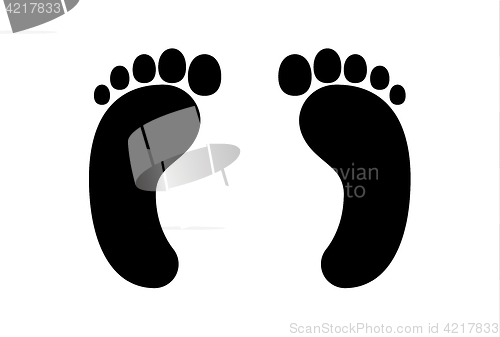 Image of rounded human feet silouettes