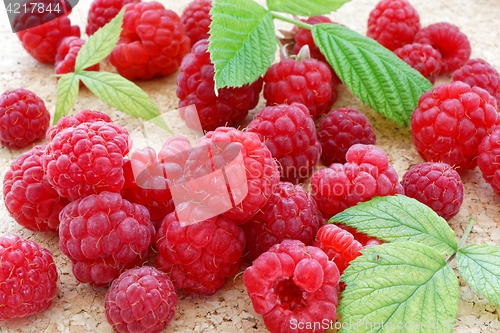 Image of ripe red raspberries