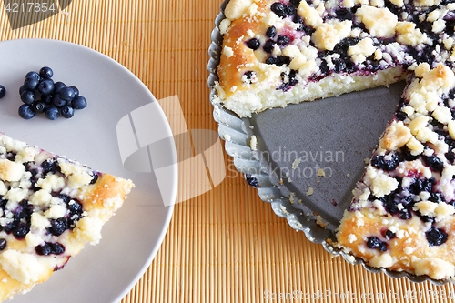 Image of cake with blueberries