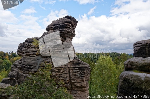 Image of sandstone rocks - Prachovske skaly (Prachov Rocks)