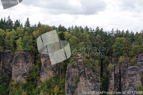 Image of sandstone rocks - Prachovske skaly (Prachov Rocks)