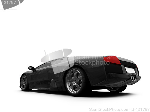 Image of Ferrari isolated back view