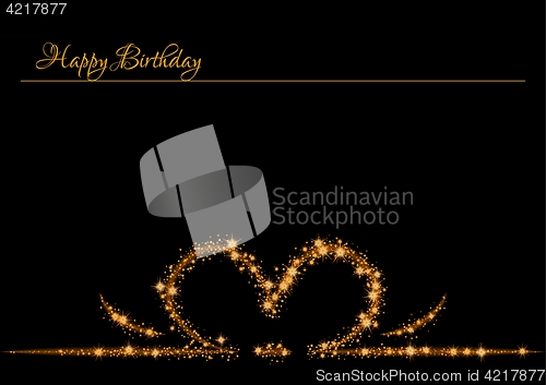 Image of birthday poster with shinning stars