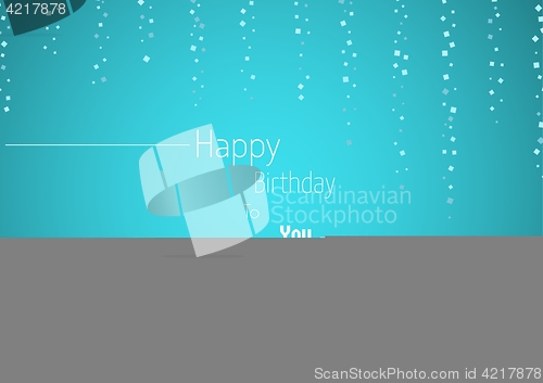 Image of birthday card with squared confetti