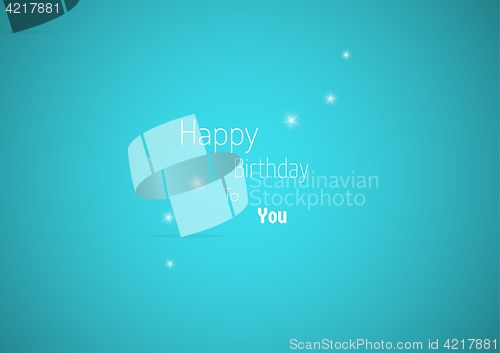 Image of wish of happy birthday with stars