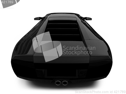 Image of Ferrari isolated back view