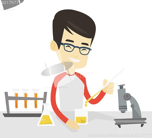 Image of Student working at laboratory class.