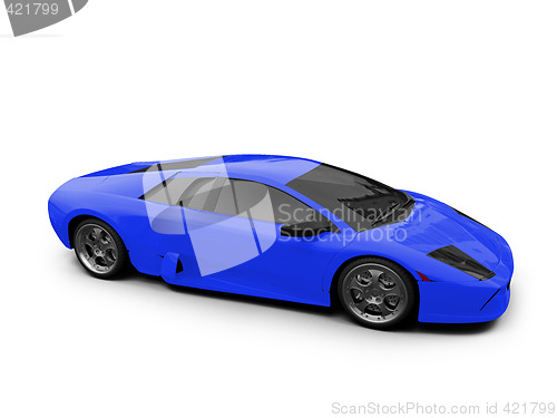 Image of Ferrari isolated blue front view