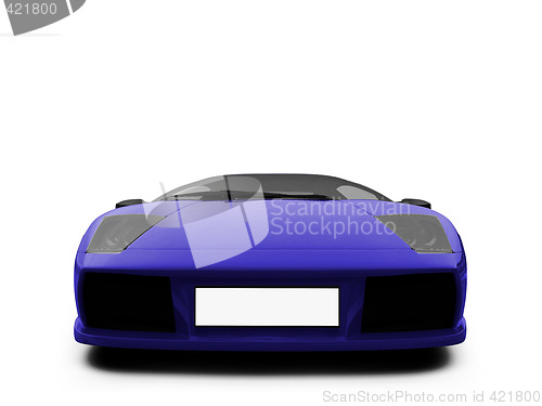 Image of Ferrari isolated blue front view