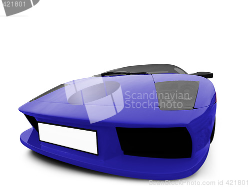 Image of Ferrari isolated blue front view