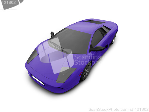 Image of Ferrari isolated blue front view