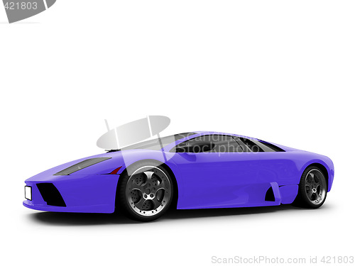 Image of Ferrari isolated blue front view