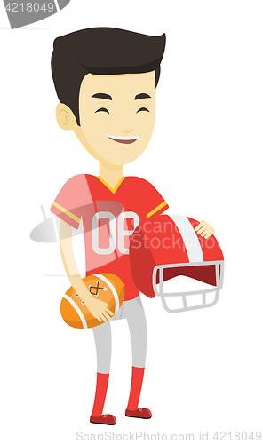 Image of Rugby player vector illustration.