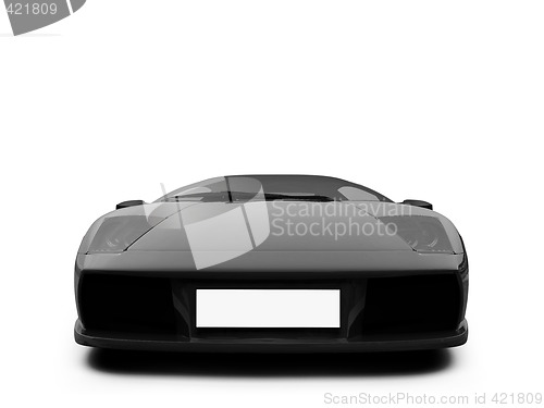 Image of Ferrari isolated front view