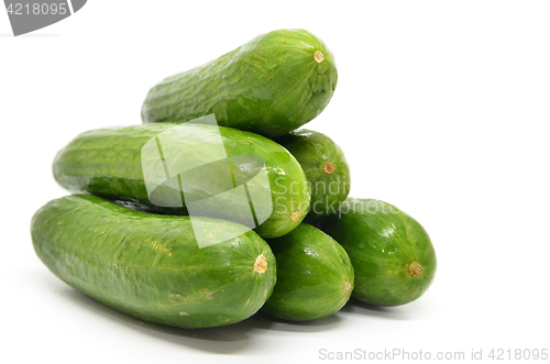 Image of Fresh cucumbers isolated