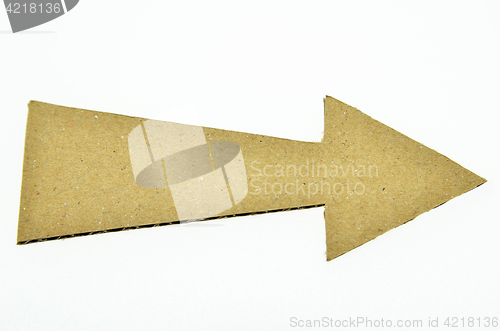 Image of Cardboard arrow pointed left 