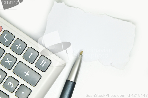 Image of Blank white paper is on the table