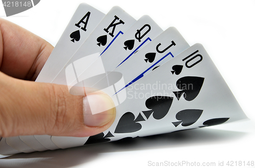 Image of Royal flush of spade