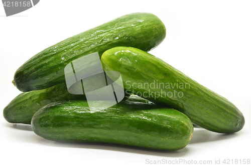 Image of Fresh cucumbers isolated 