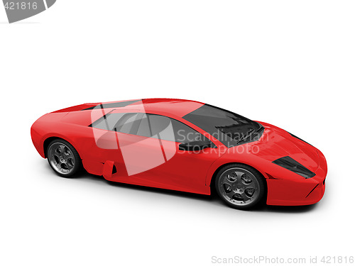 Image of Ferrari isolated red front view