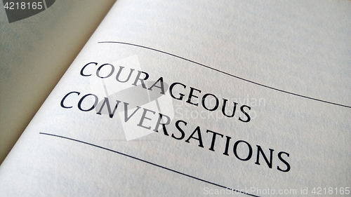 Image of Courageous conversation printed on a book