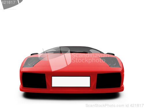 Image of Ferrari isolated red front view