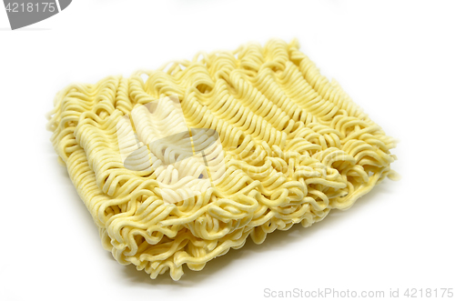 Image of Instant noodles on white background