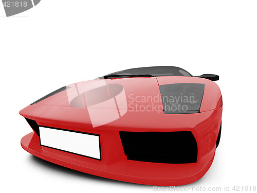 Image of Ferrari isolated red front view