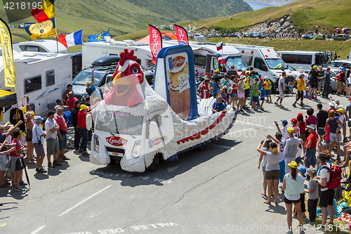 Image of Le Gaulois Vehicle in Alps - Tour de France 2015