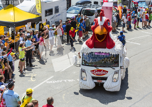 Image of Le Gaulois Vehicle in Alps - Tour de France 2015