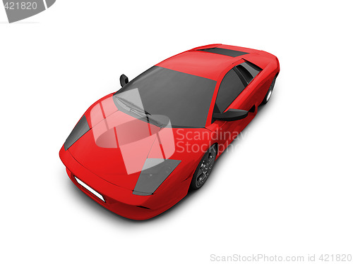 Image of Ferrari isolated red front view