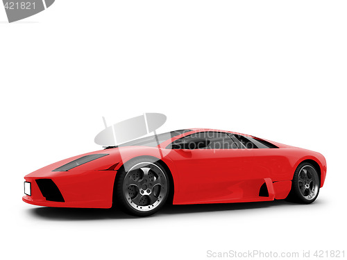 Image of Ferrari isolated red front view