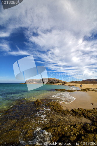 Image of beach  water  coastline and summer in lanzarote 