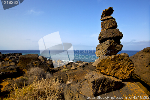 Image of rock spain landscape   sky cloud 