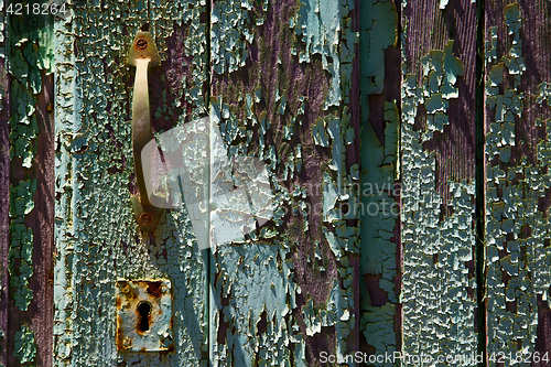 Image of abstract  spain brass brown knocker i