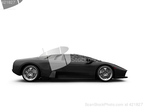Image of Ferrari isolated side view