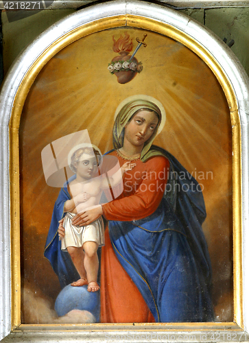 Image of Blessed Virgin Mary with baby Jesus